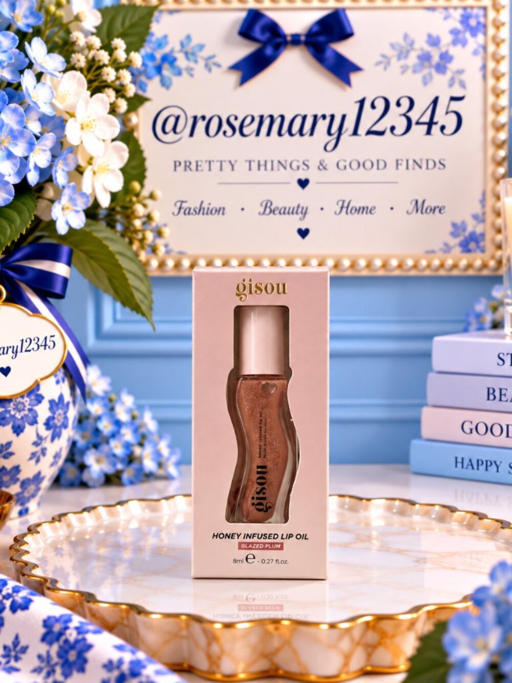 Gisou Honey-Infused Lip Oil — Glazed Plum (Brown)